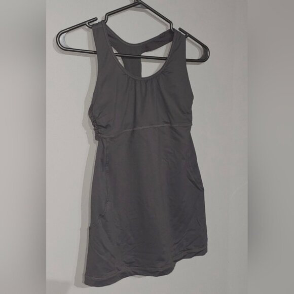 Lululemon Turbo Tank Racerback Cutout Yoga Grey Gray 6 - Picture 3 of 6